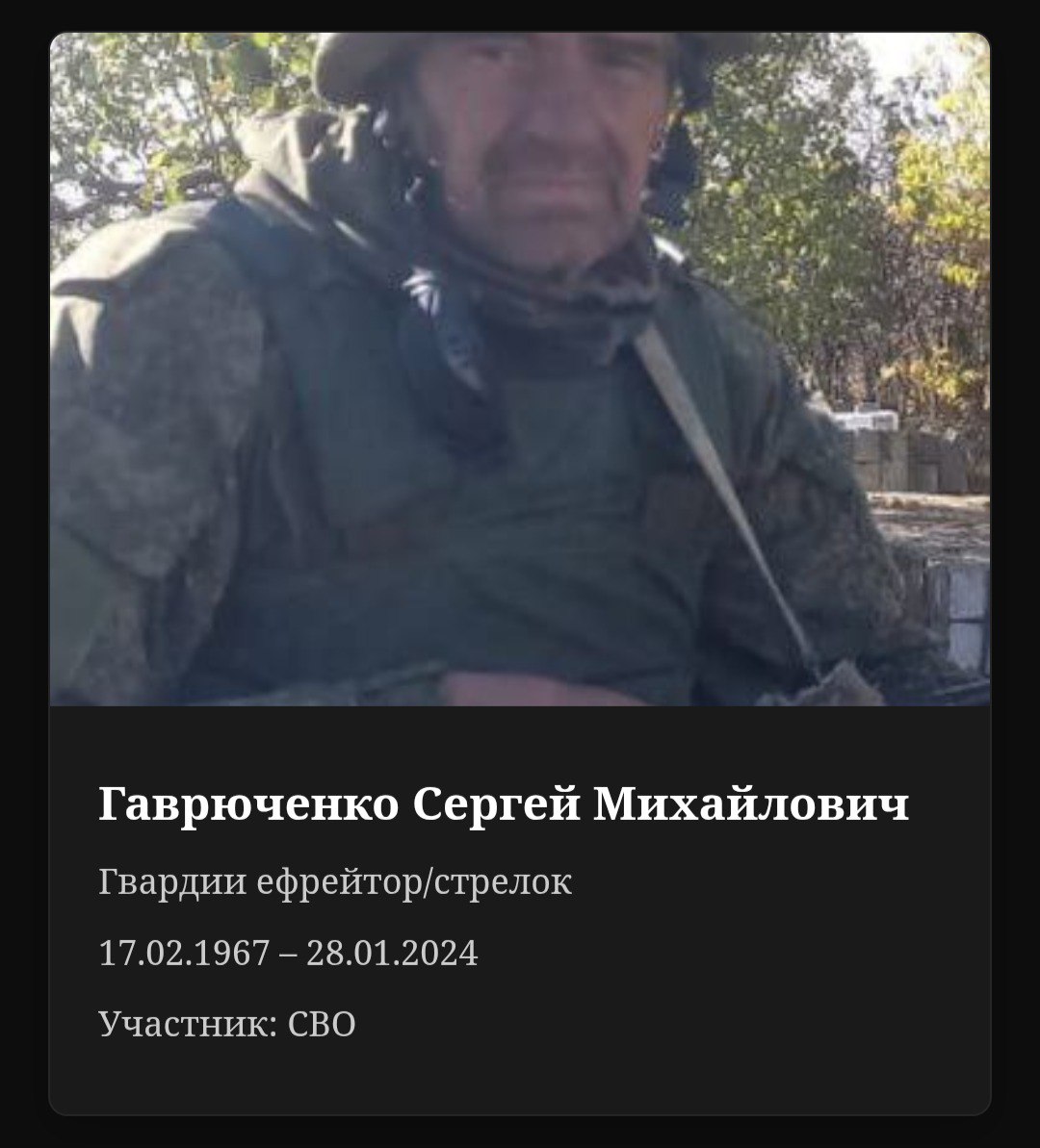 Гаврюченко Сергей Михайлович