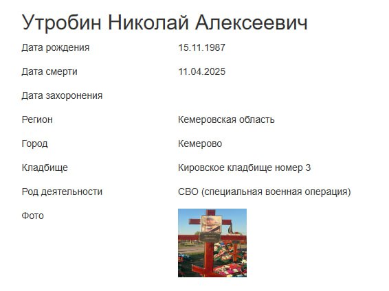Утробин Николай Алексеевич
