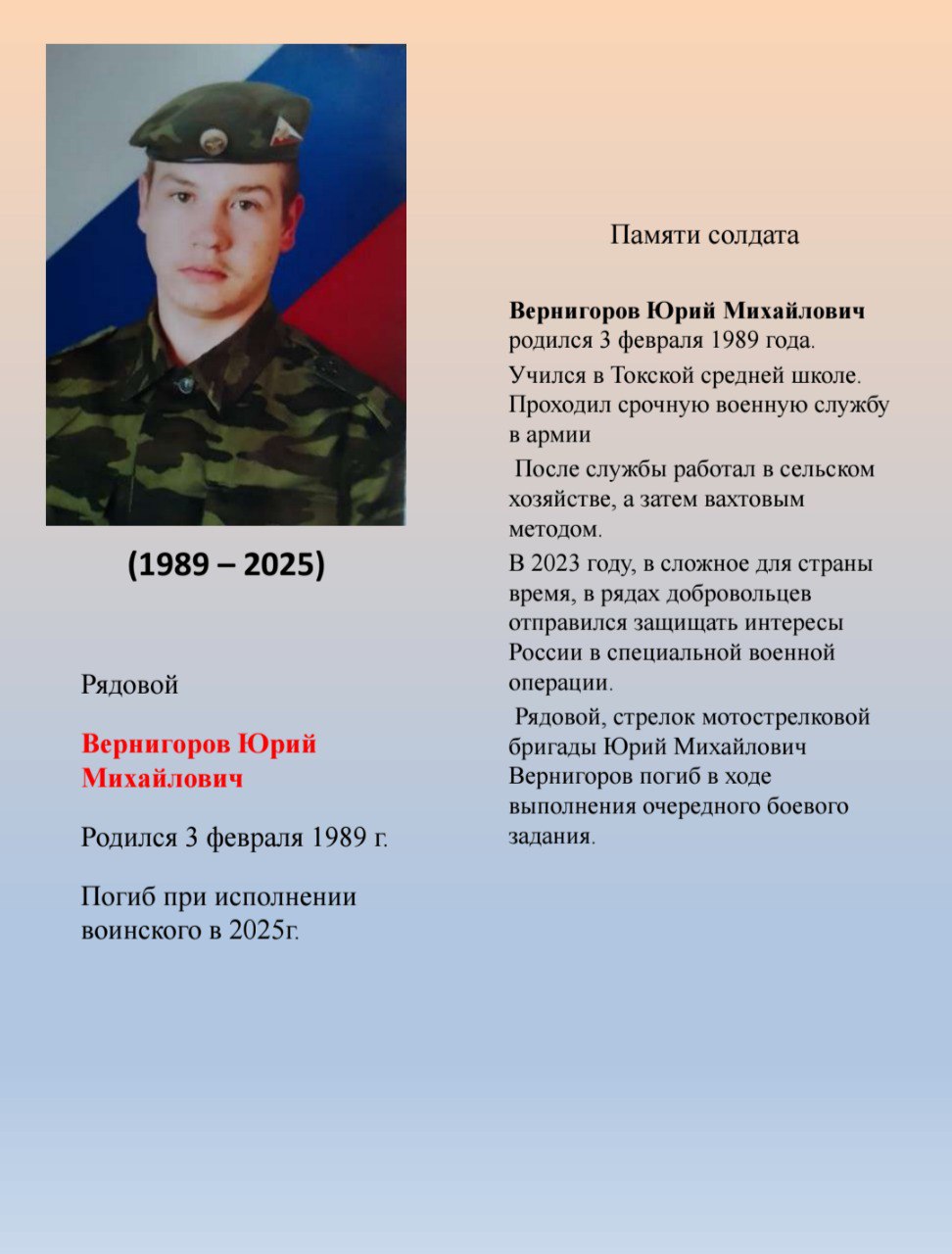 Вернигоров Юрий Михайлович