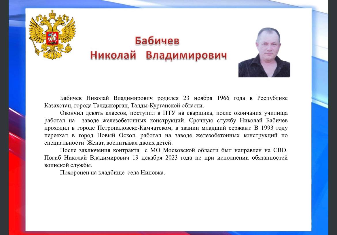 Бабичев Николай Владимирович